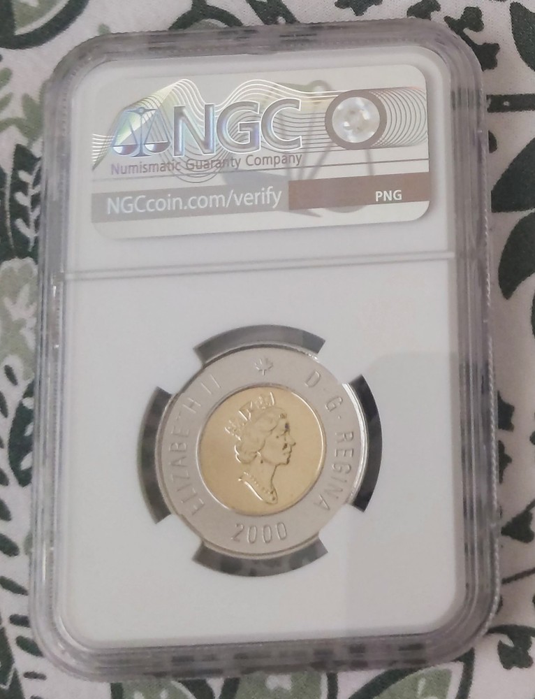 🇨🇦​ RARE 2000W CANADA 2 DOLLARS NGC MS66