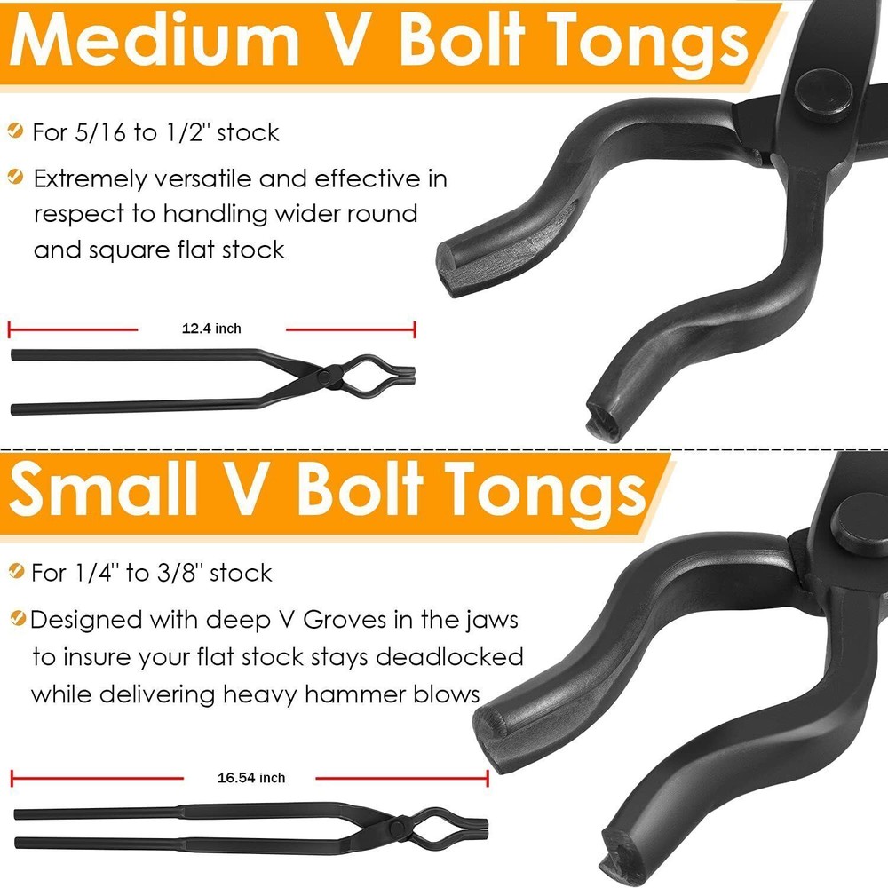 Blacksmith Tongs Set Expert Replacement Tongs/Blacksmith Starter Tool Hook Jig