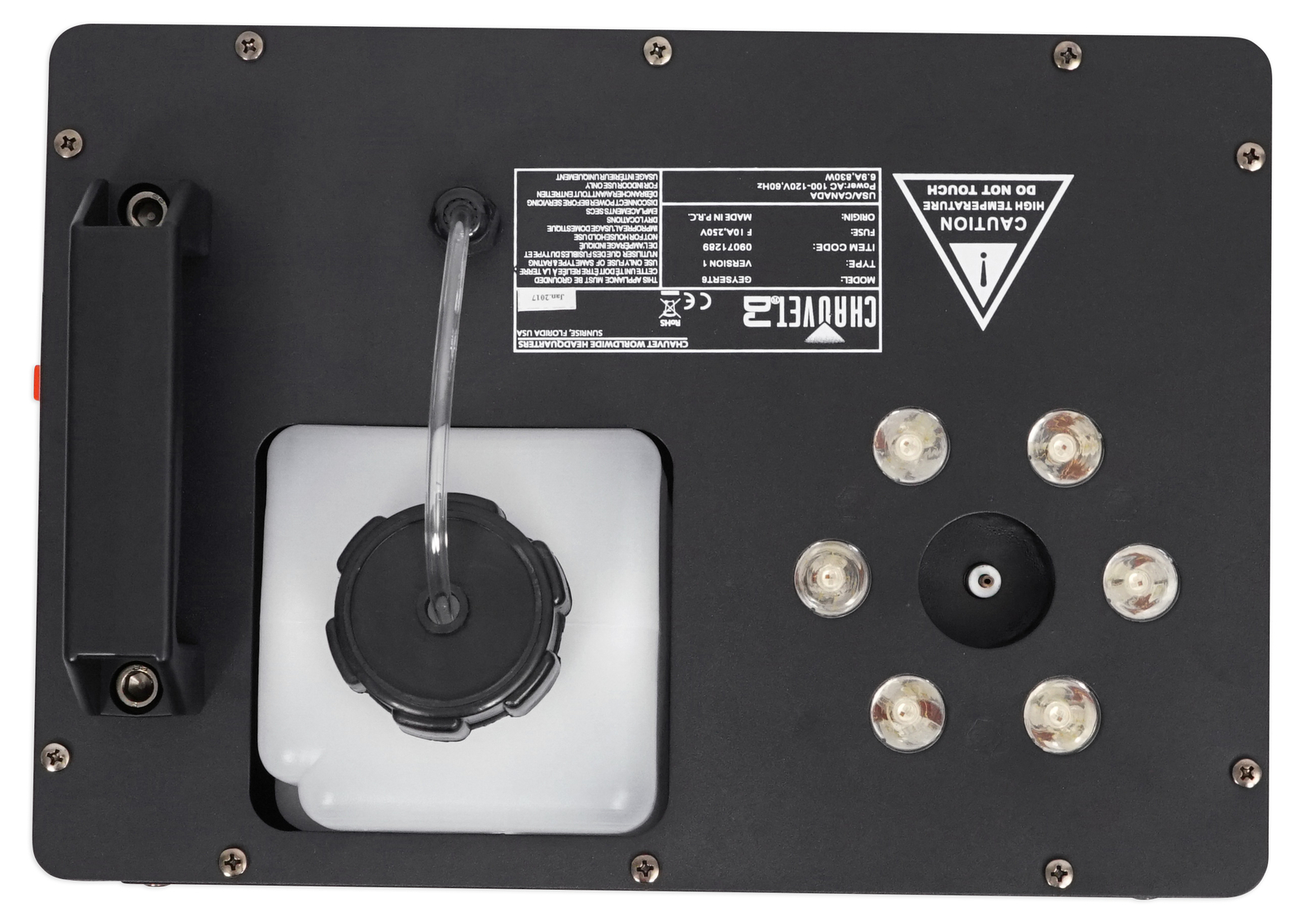 Chauvet DJ Geyser T6 Fog Machine Fogger, LED RGB Pyrotechnic Light Effect+Remote