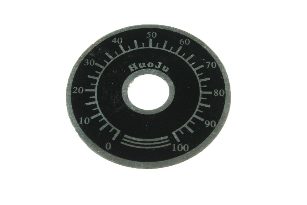Potentiometer Variable Round 0-100 Control Dial Face Plate 1pcs