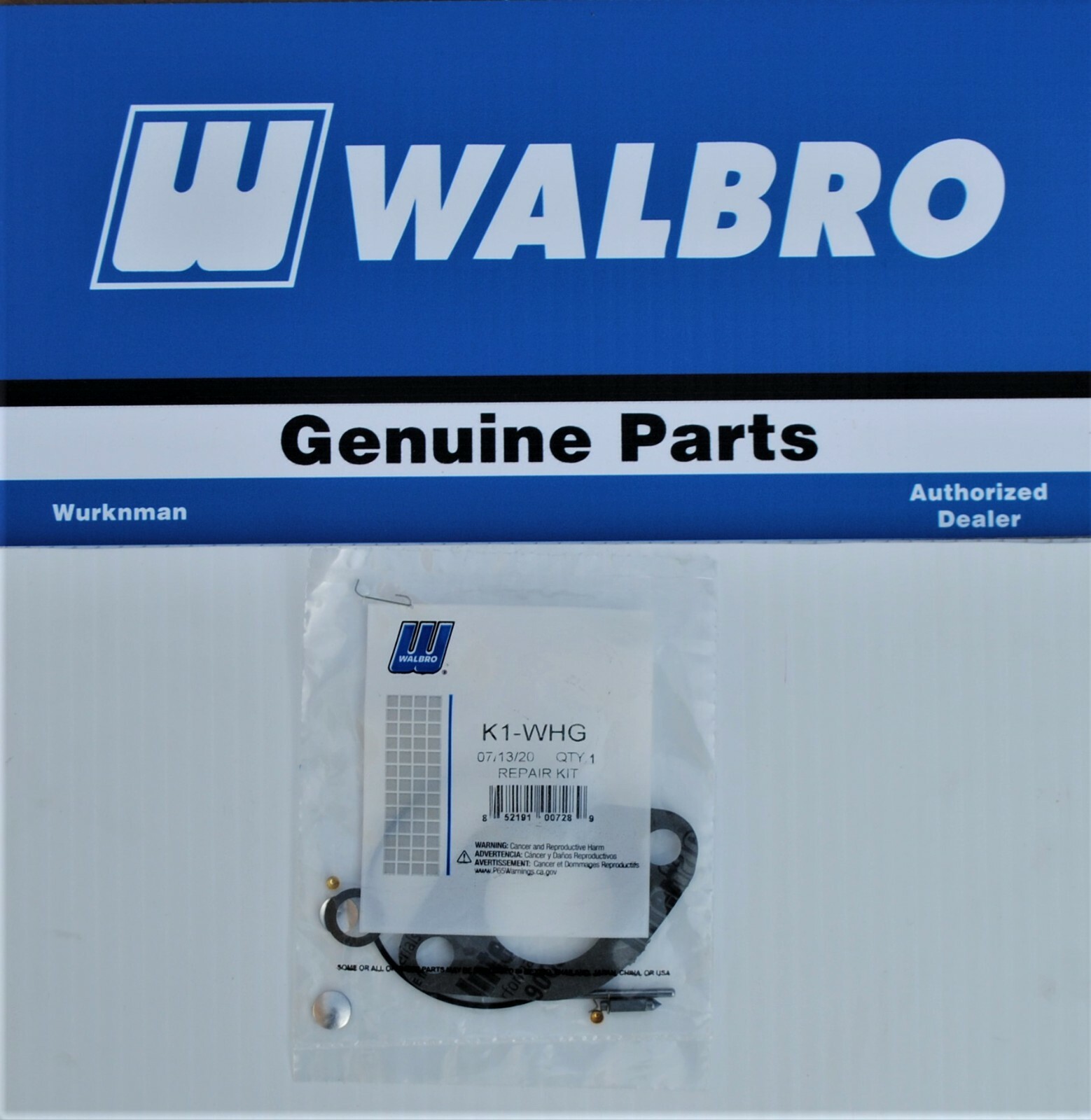 Genuine OEM  Walbro K1-WHG Carburetor Repair Rebuild Kit Fits WHG Series