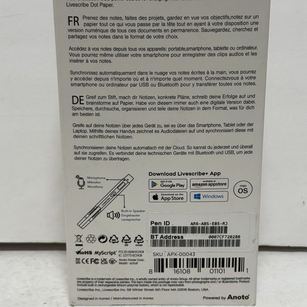 Livescribe Echo II Smartpen Bundle – Open Box