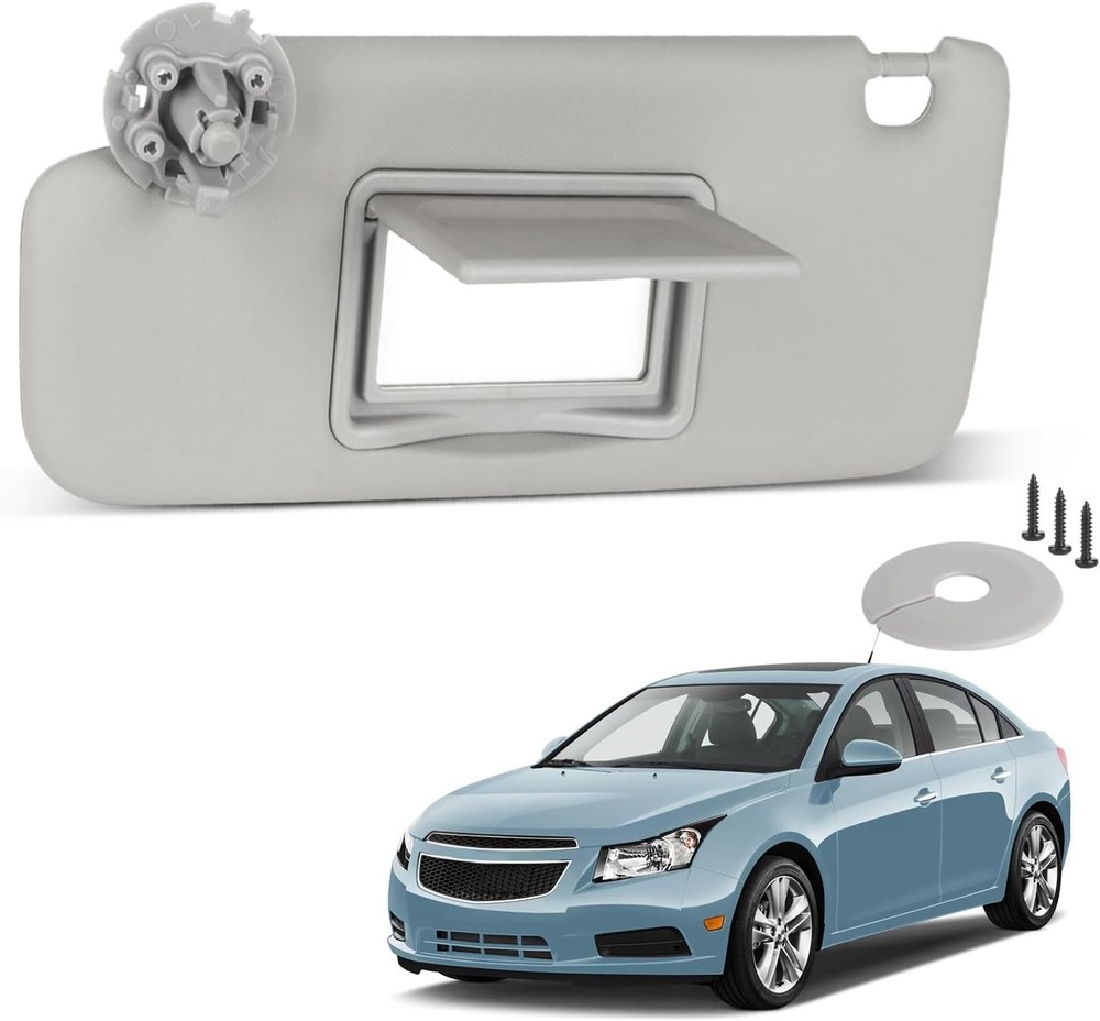 Sun Visor Driver Side for 2011-2019 Chevy Cruze, Gray, Left Left Driver Side