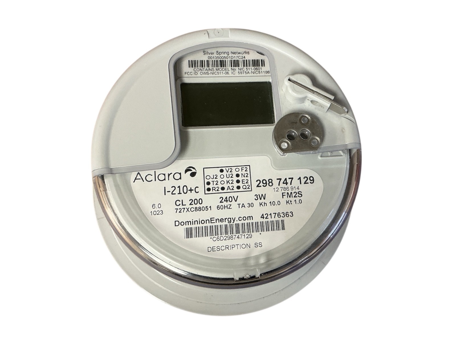 Aclara I-210+c Smart Electric Meter CL200 240V Silver Spring AMI Open Box New