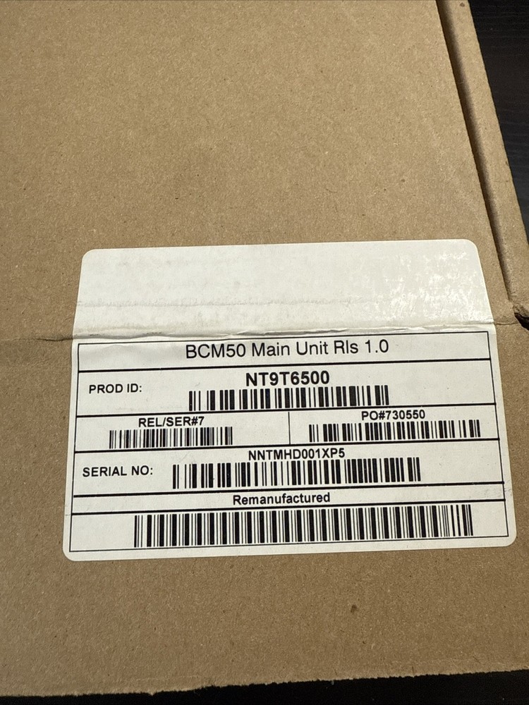 Nortel NT9T6500 BCM50 Base System With Adapter - Open Box