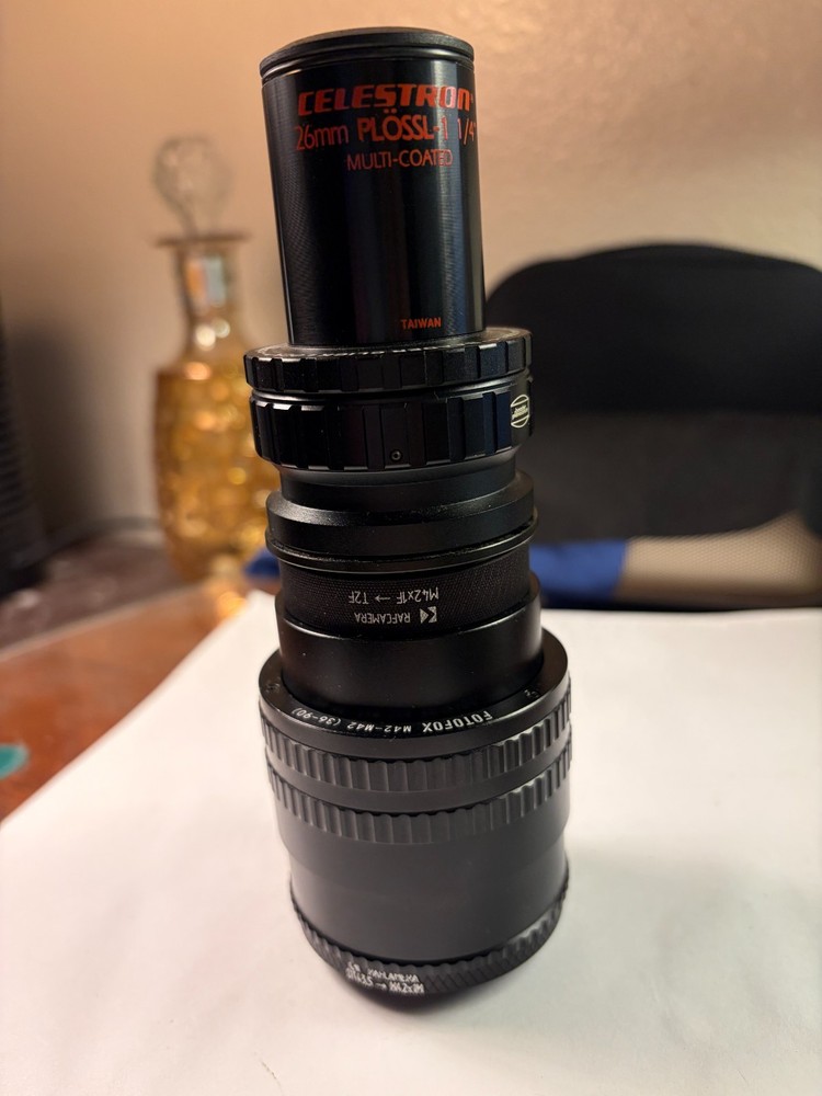 Baader Astro System ClickLock T2 Dovetail + 2" Extensions + Celestron 26mm Ploss