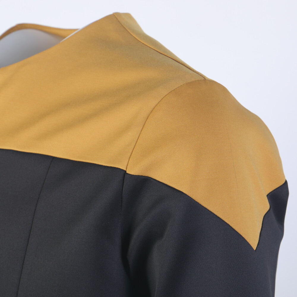 For DSN Commander Gold Blue Uniform Voyager Starfleet Jacket Costume