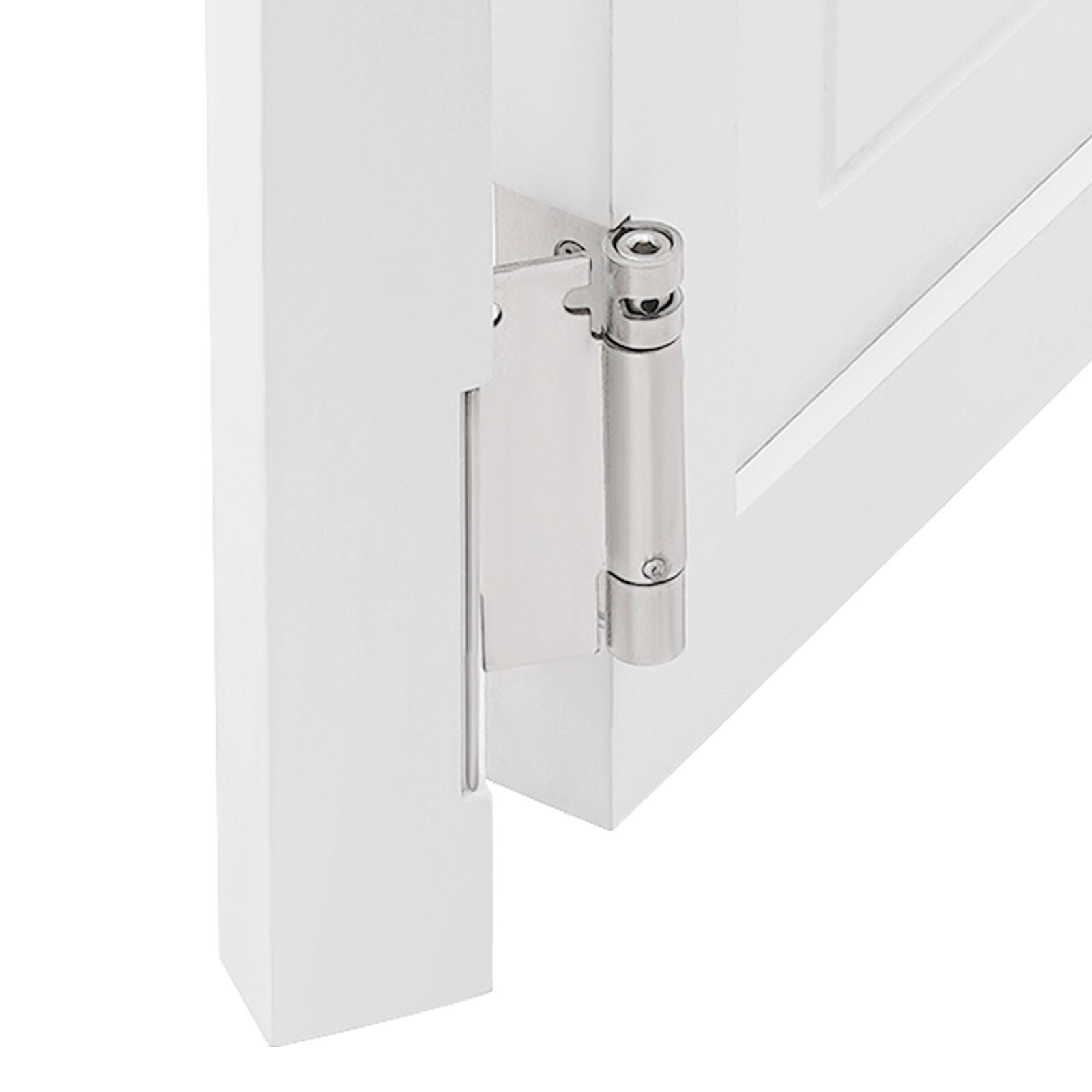 White Wood Swinging Door Wall-mounted Double Half Cafe Doors Saloon Bar W/ Hinge