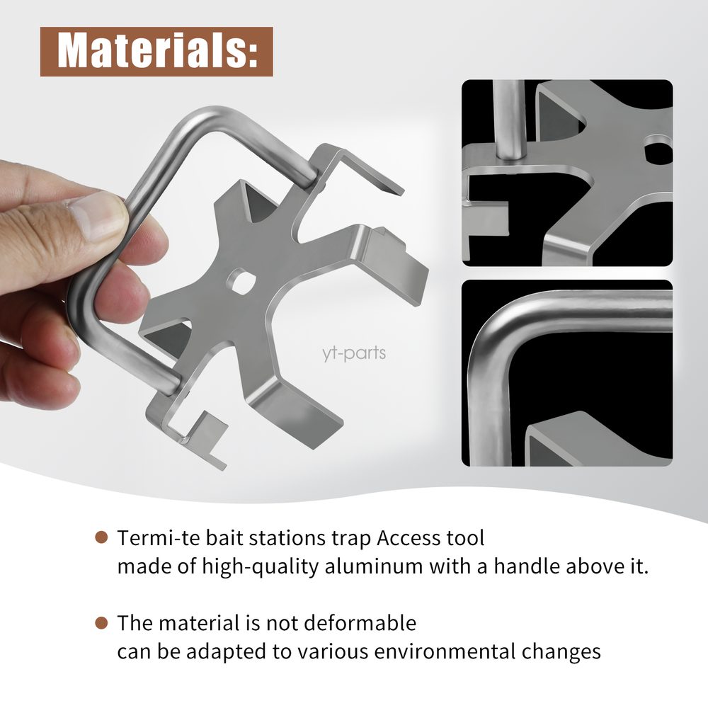 Aluminum Access Tool for Open Termi-te Bait Stations Trap Lid