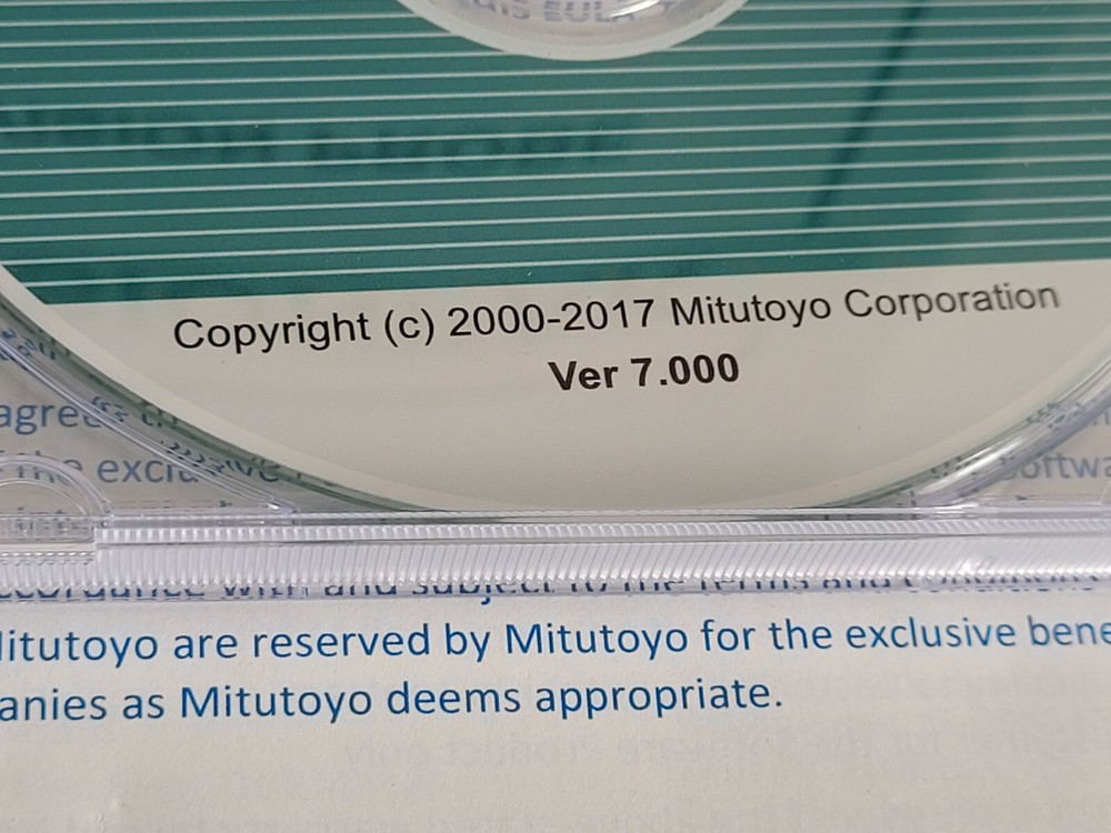 Mitutoyo Visonpak V7.0 Software CD for Vision Probe 02NBA621