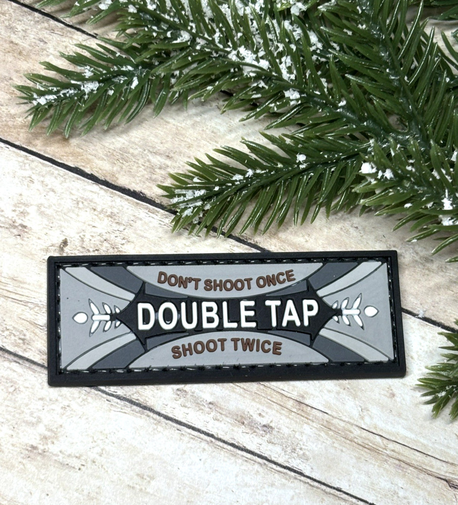 Double Tap Gun Patch - PVC Tactical Morale Patch - Special Forces Gum Patch