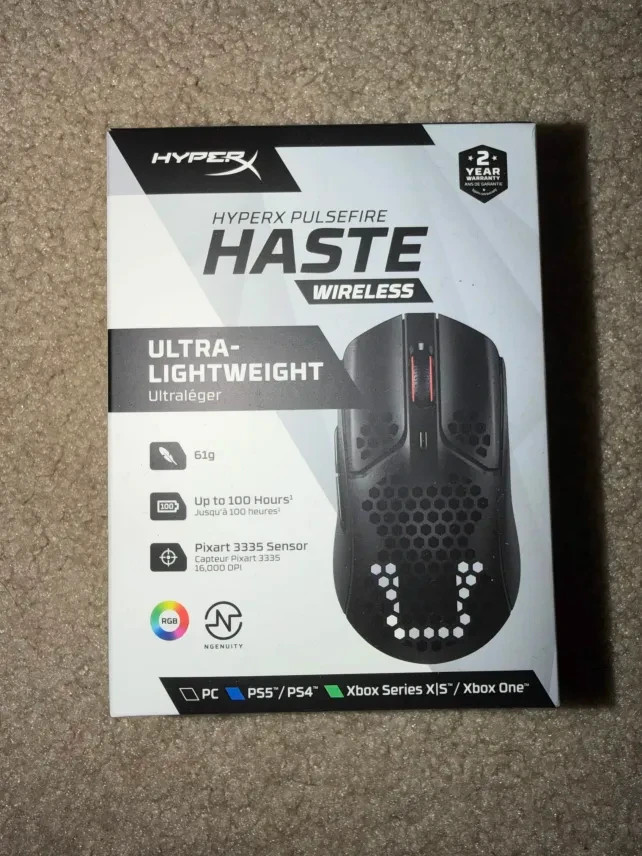 HP HyperX Pulsefire Haste Wireless Gaming Mouse - NEW