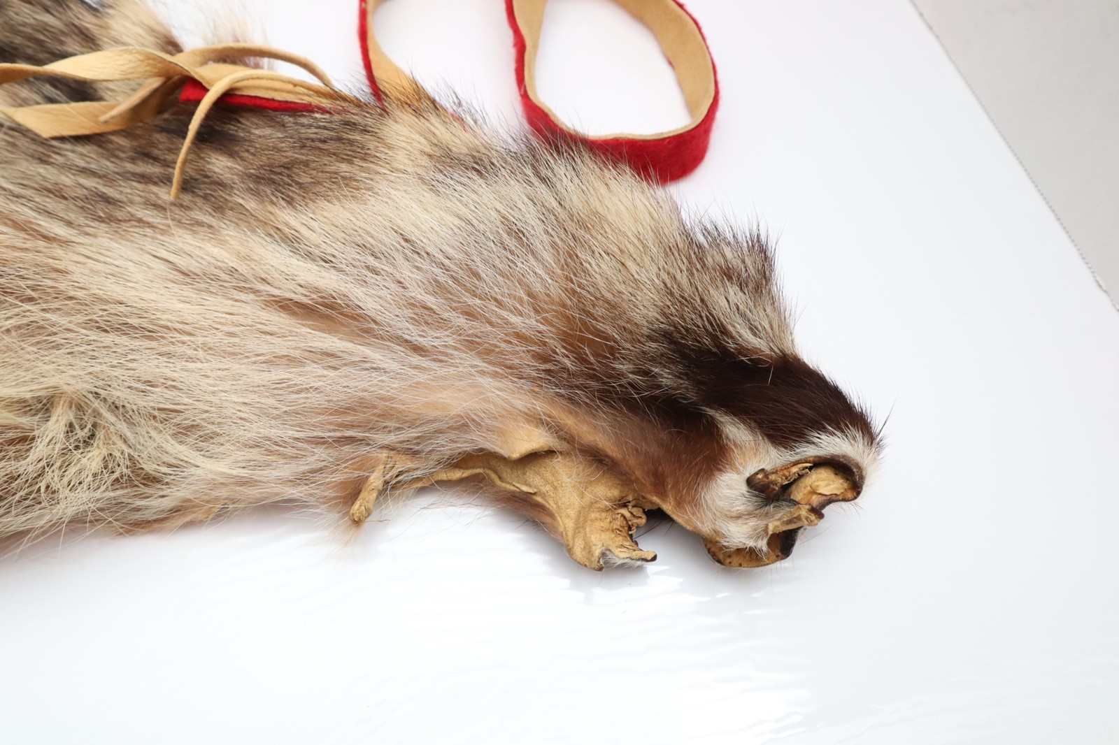 NATIVE AMERICAN INDIAN INNER Badger HIDE LEATHER POUCH BAG PLAINS