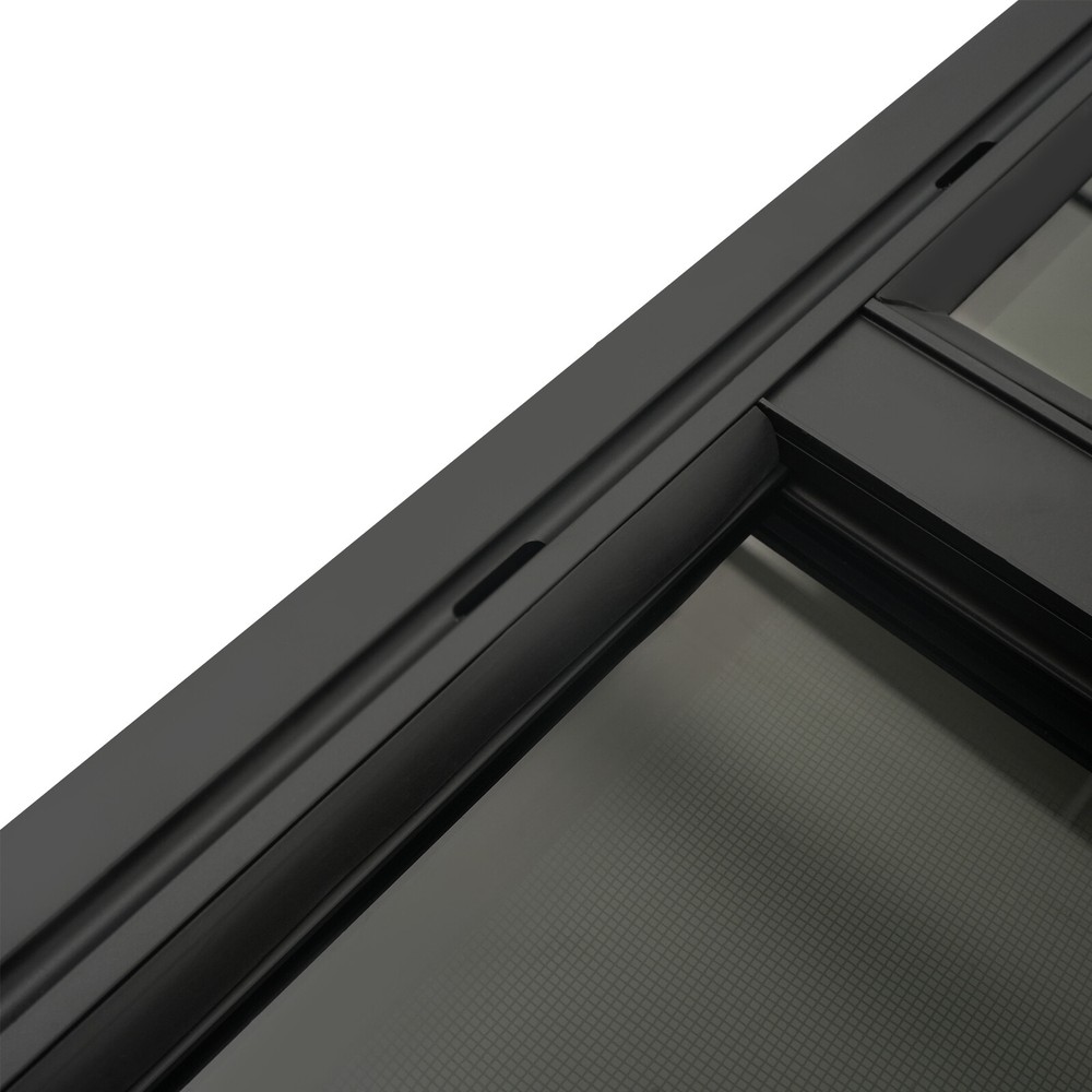 Horizontal Slide Black RV Window Replacement Includes Mounting Ring and Screen