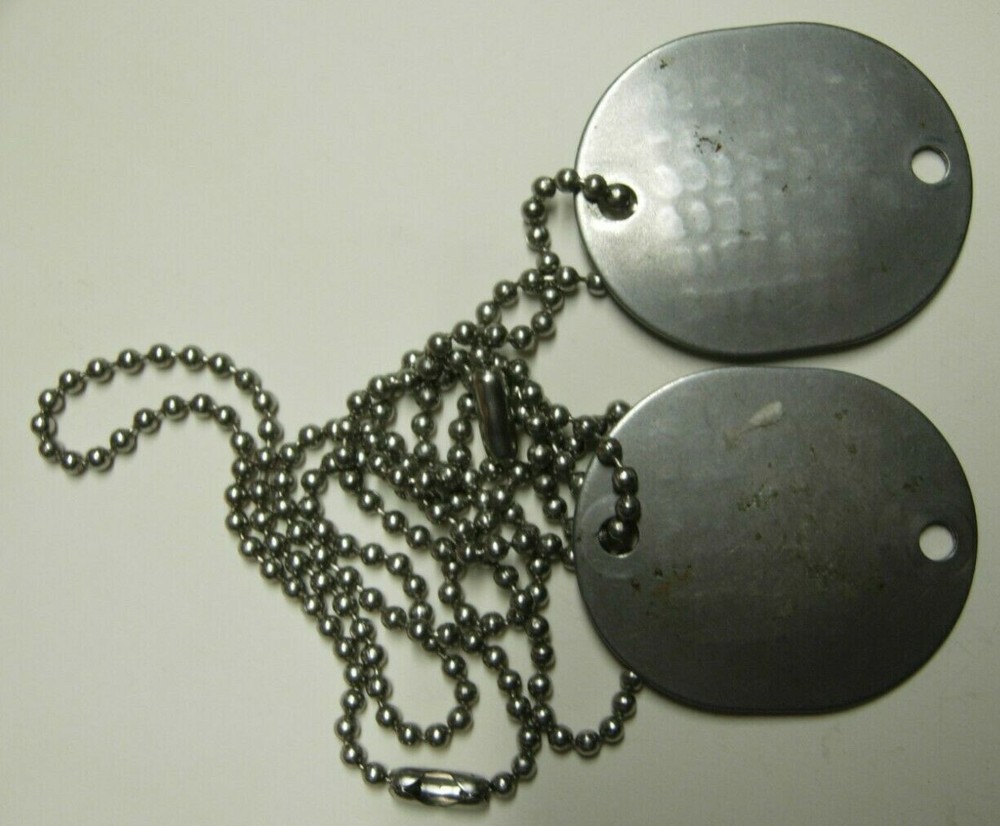WW2 US Coast Guard Dog Tag Pair - 1943 - USCGR Charles William Fishbeck Jr