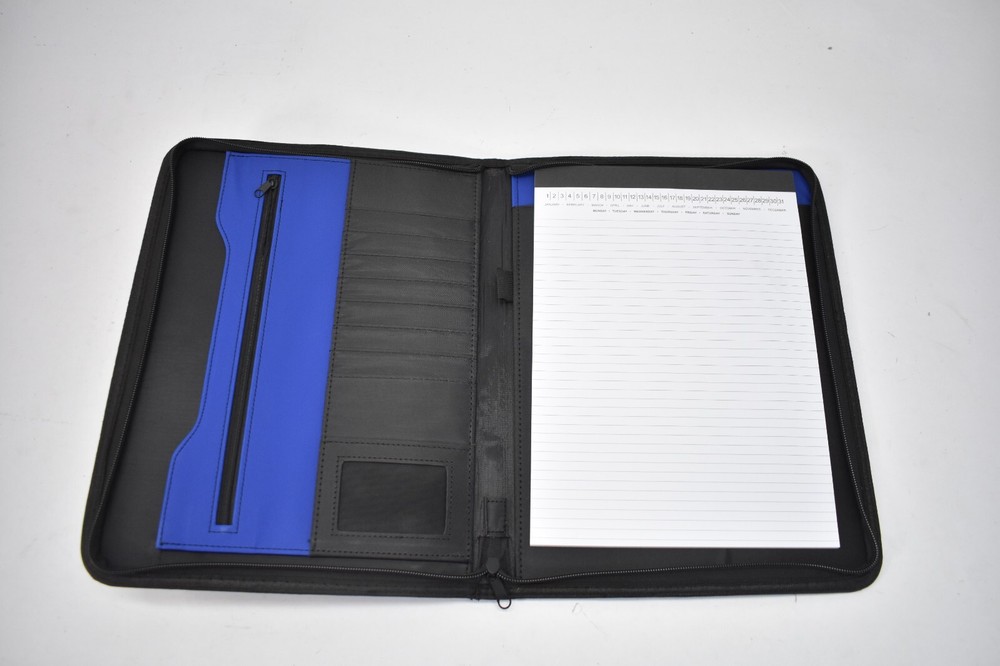 Zip Closure Notepad Envelope Sleeve Memphis w Daily Planner Schedule Pocket