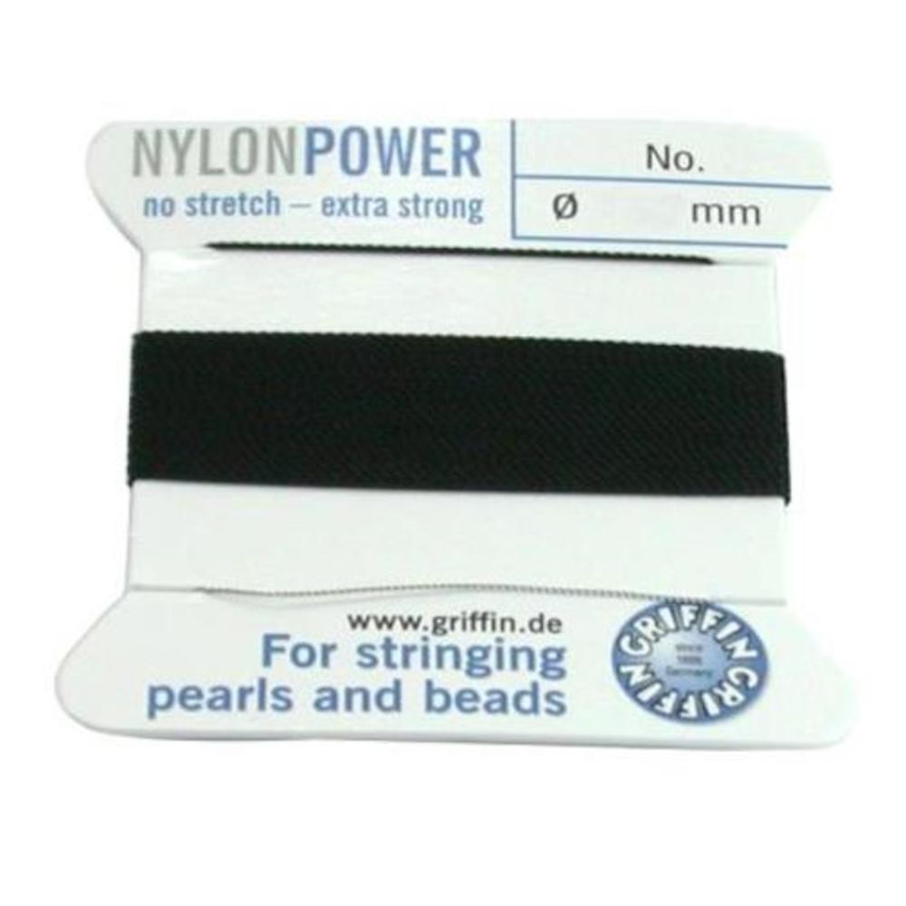 Black Griffin Nylon Bead Stringing Cord #6