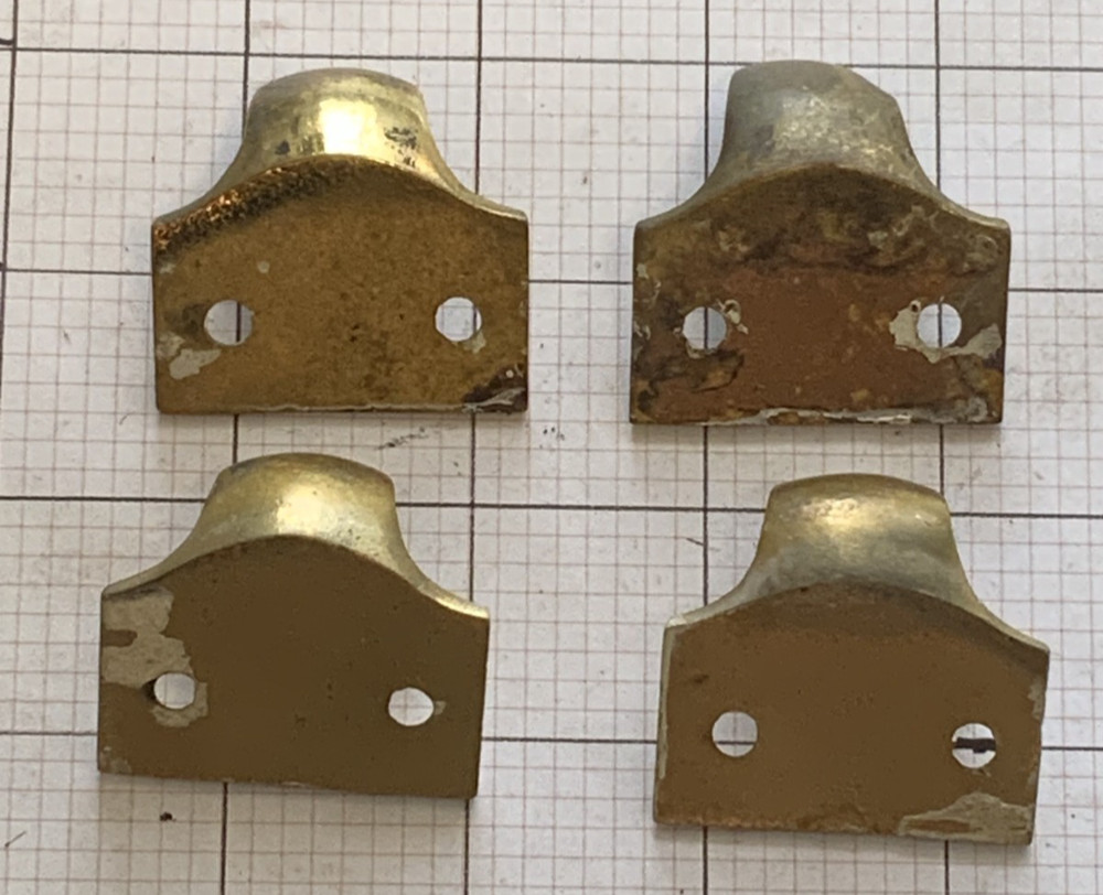 4 Antique solid brass window sash lifts