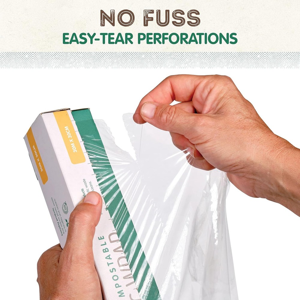 Compostable plastic wrap – 99ft x 12inch roll