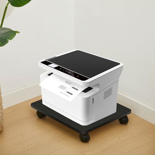 Pcs Office Under Desk Printer Stand with 4 Caster Wheels Movable 2 Black