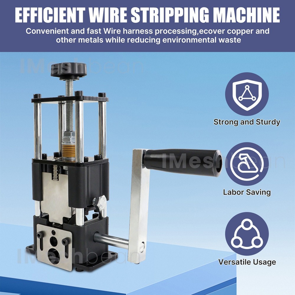 Electric & Manual Wire Stripping Machine Cable Cutter Copper Peeling Stripper US