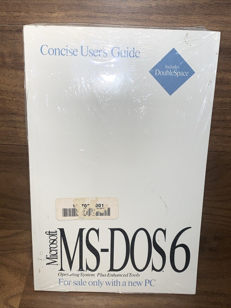 No Disc Sealed Microsoft MS-DOS 6 Operating System User Guide Original New W/COA