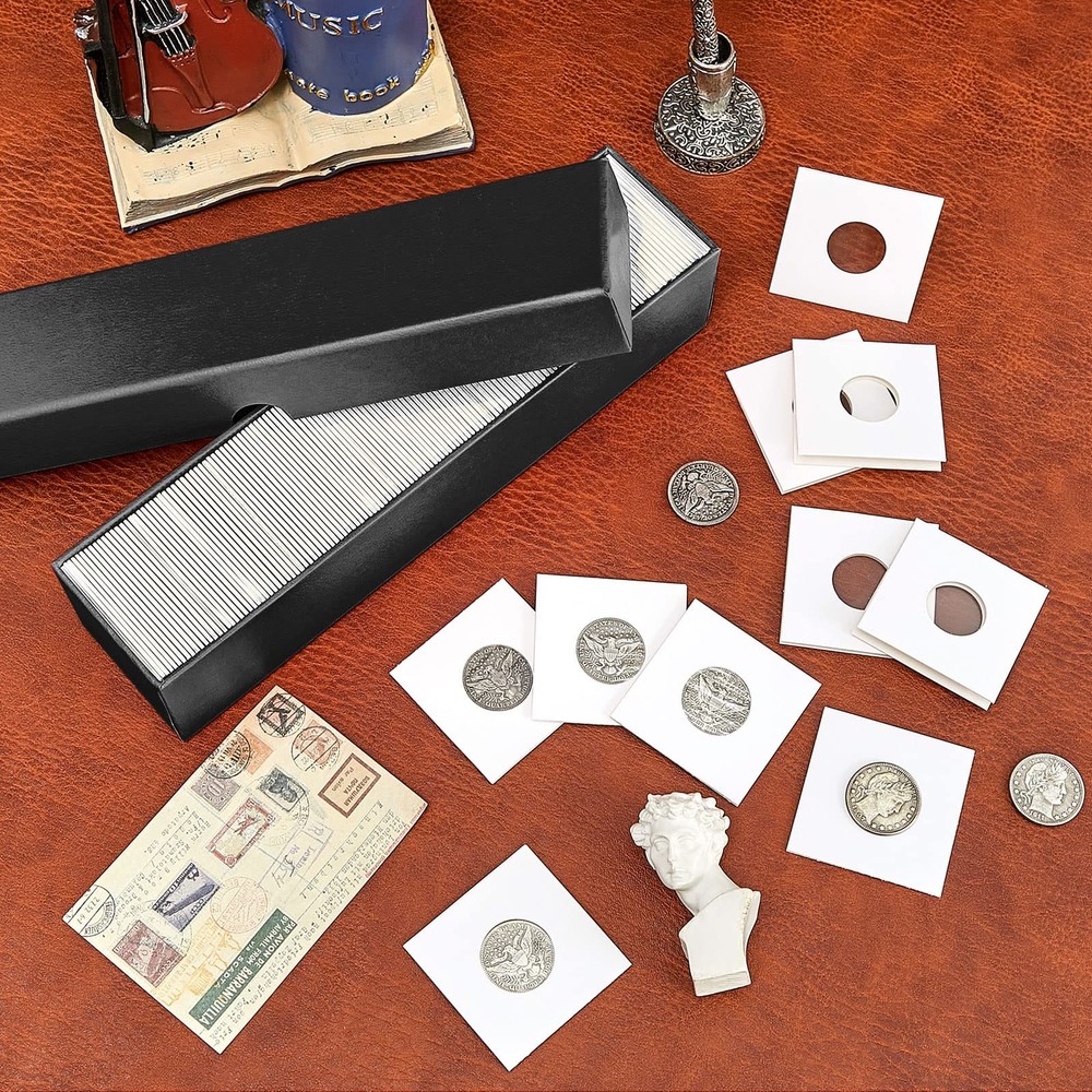 Colarr 16-Pack 2x2" Coin Storage Boxes for Collectors - Silver Eagle Holder