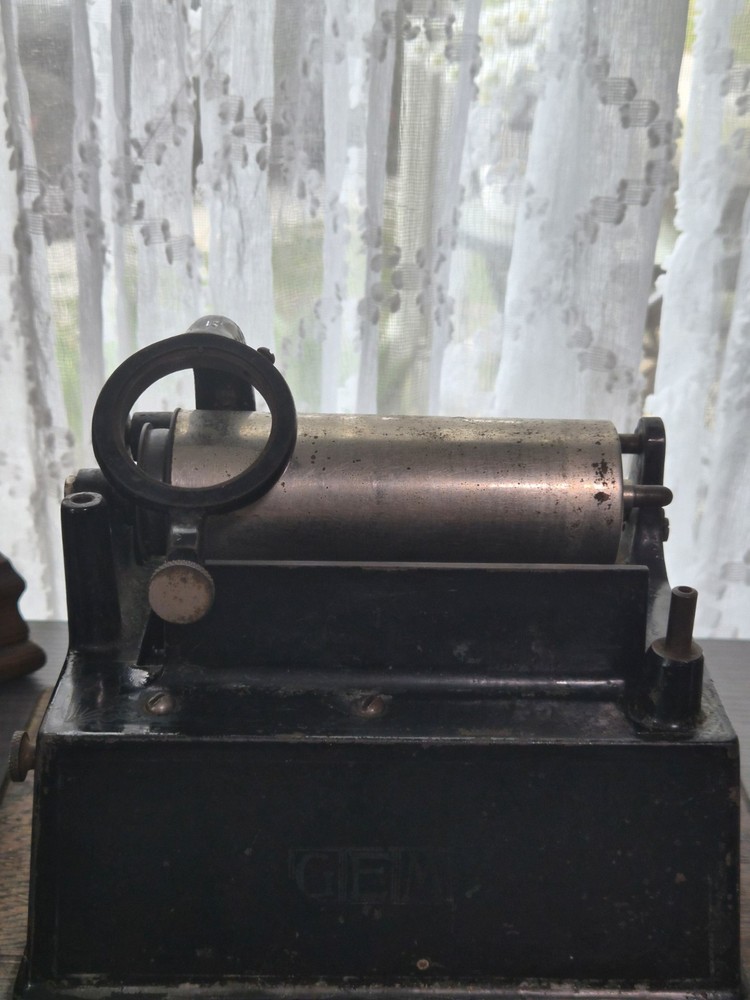 Antique Model A Edison Black Gem Phonograph