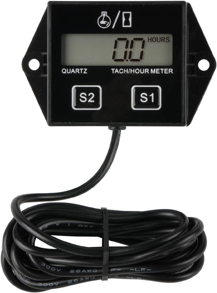 Digital Hour Meter Tachometer, Maintenance Reminder, Battery Replaceable, Automa
