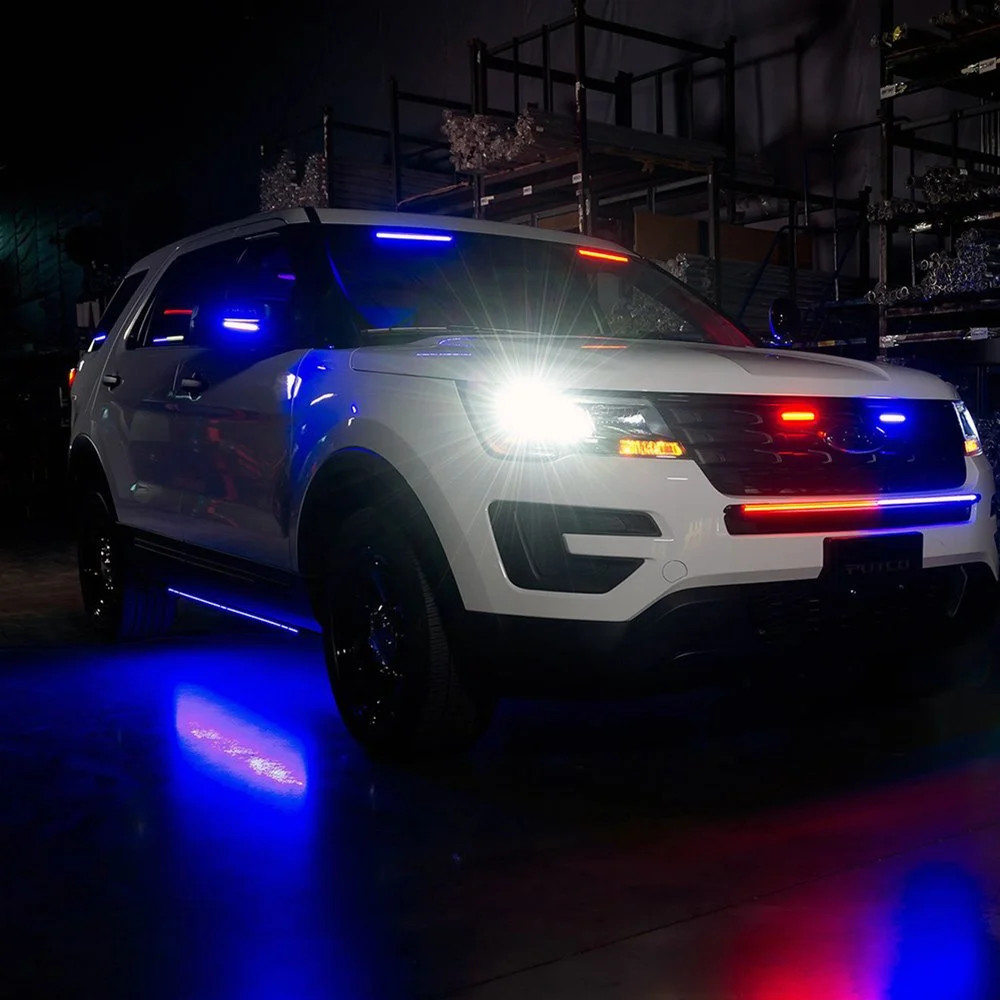 Putco 9001206 6" E-Blade Blue/White LED Strobe Light Bars