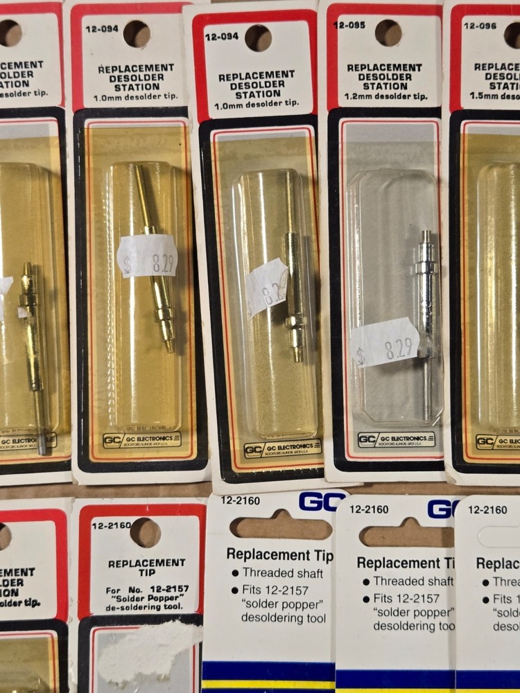 Lot 19 Assorted Replacement Desoldering Station Tips - GC Electronics