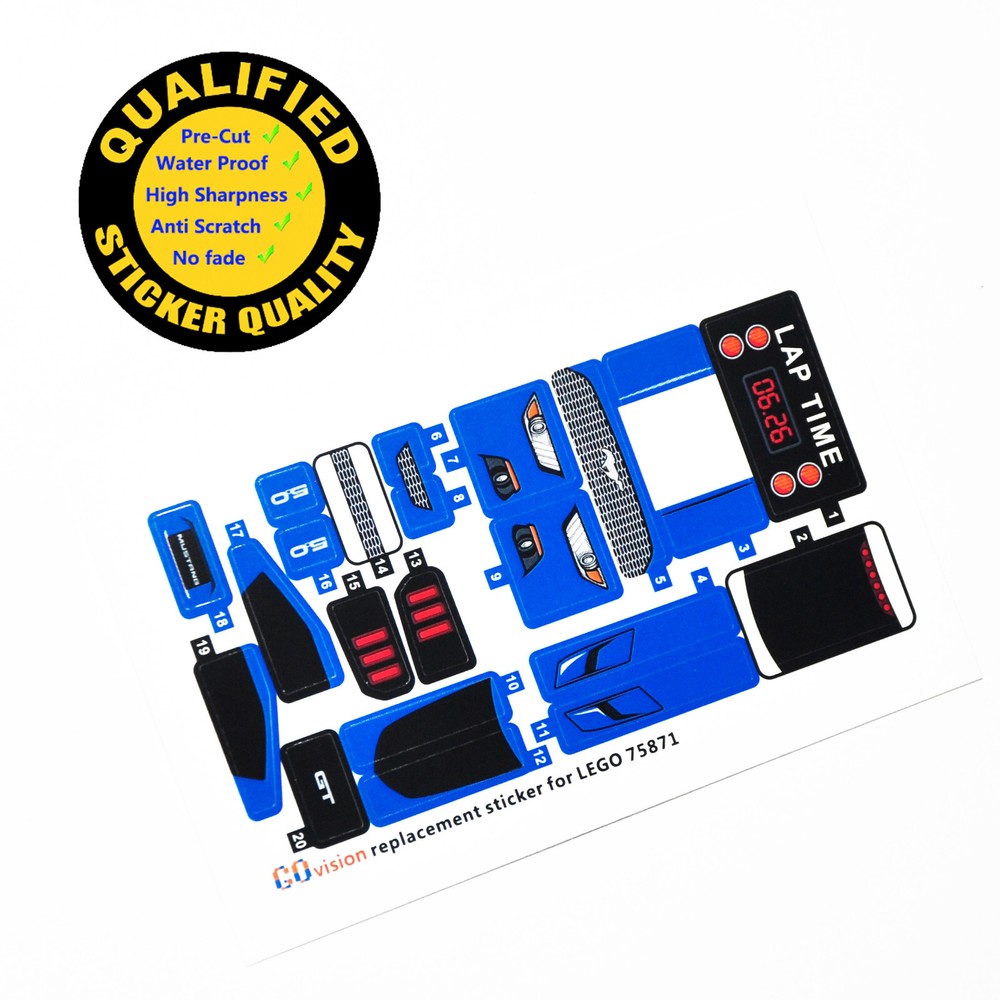 Replacement sticker for set 75871 Precut sticker