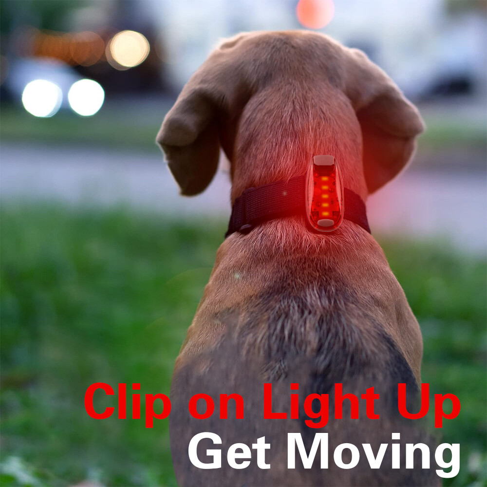 1-4PCS LED Night Safety Light Clip On Strobe Running Lights For Cycling Warning