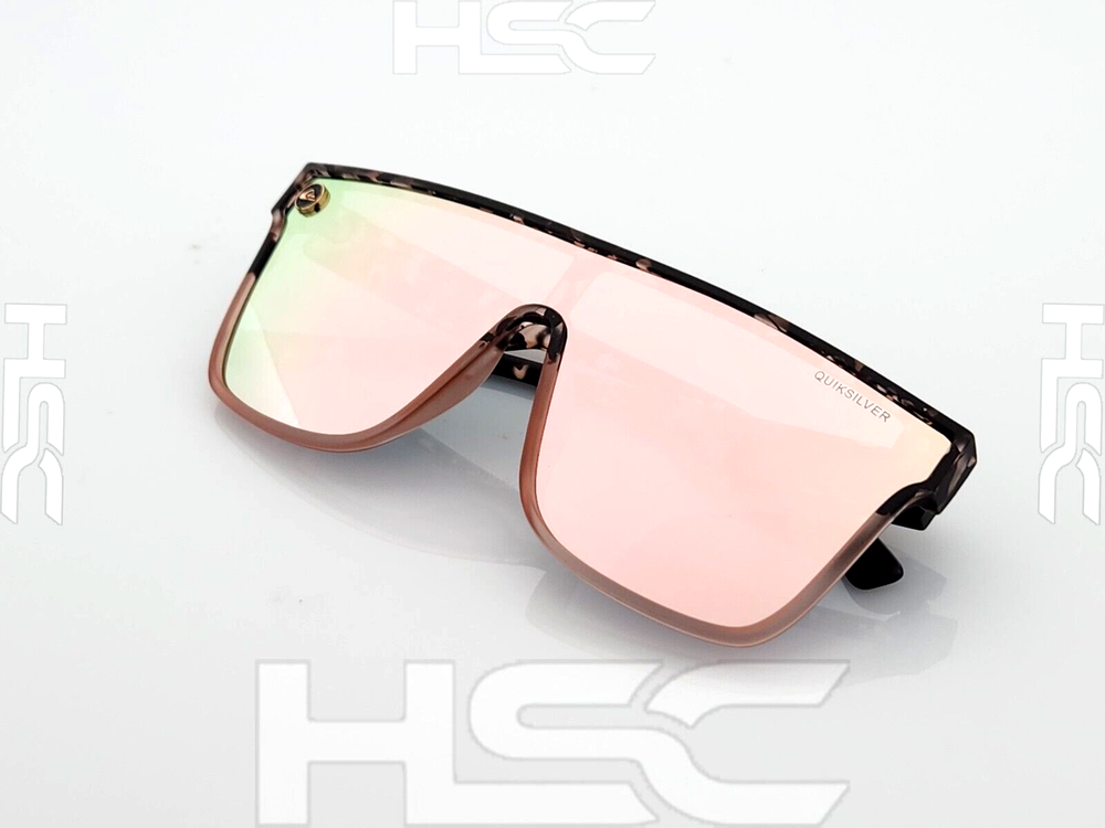 Quicksilver SciFi Shield Sunglasses Tortoise Shell Frame Flash Pink Mirror Lens