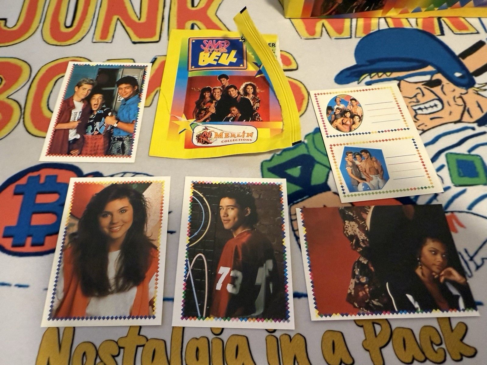 (1) Sealed Pack 1993 MERLIN STICKERS BAYSIDE SCHOOL SAVED BY THE BELL