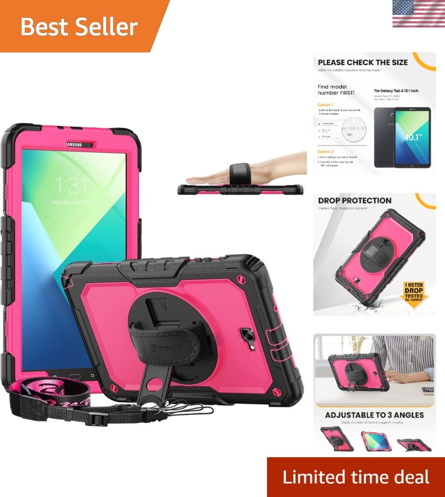 Robust Protective Case for Galaxy Tab A 10.1 - Screen Protector and Hand Strap