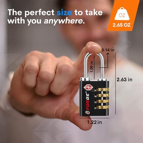 Forge Dual-Opening: Key or Combination Access Lock, TSA Approved Locks for