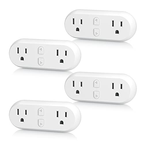 WiFi & Bluetooth Smart Plug 15A - Dual Socket Outlet, Works with Alexa & Google