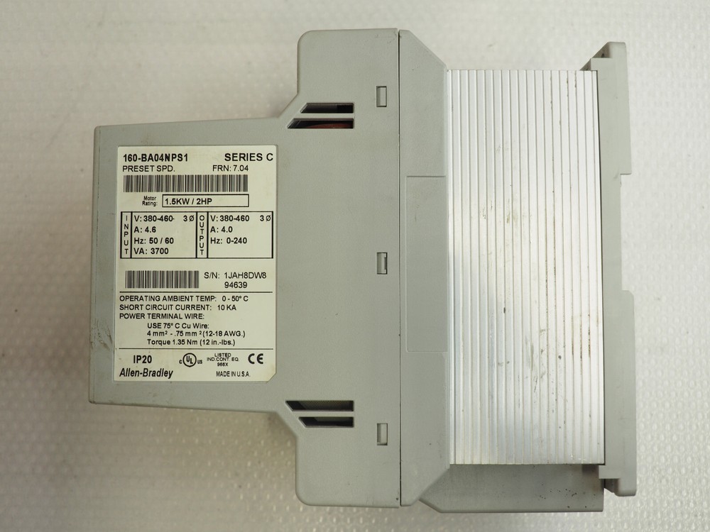 ALLEN BRADLEY 160-BA04NPS1 SER.C Smart Speed Controller