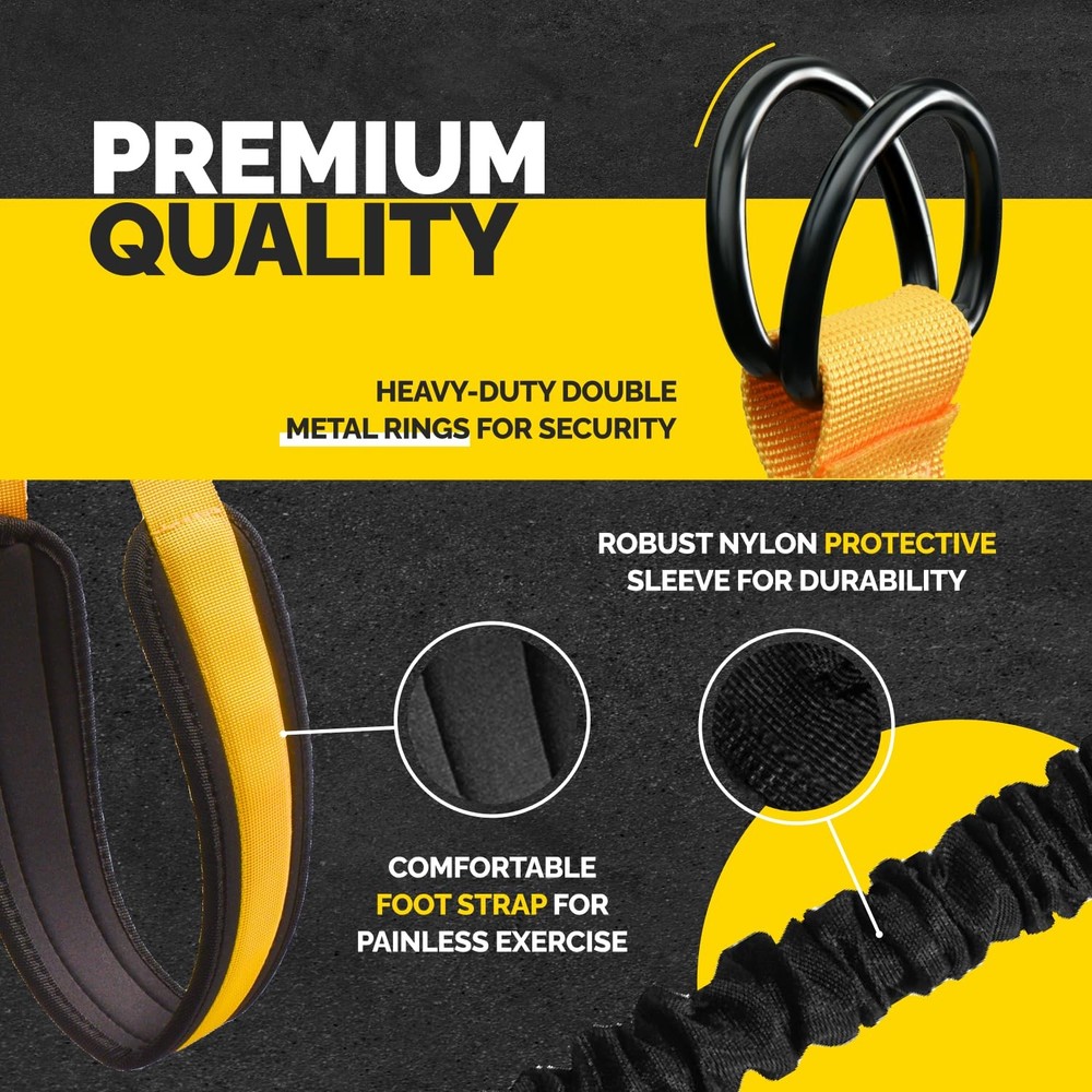 Pull Up Assistance Bands Set - 4 Heavy-Duty Pull Up Bands, Height Adjustable Str