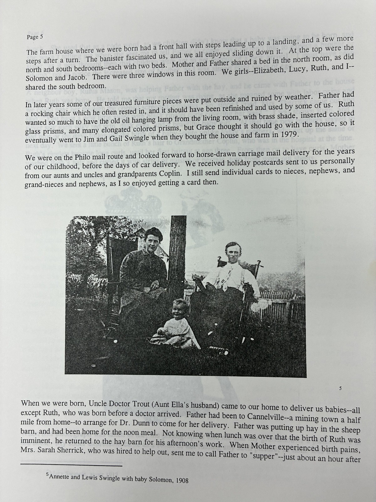 1900s Farm Family Rural Life History Muskingum County Ohio Typed Diary Memoir