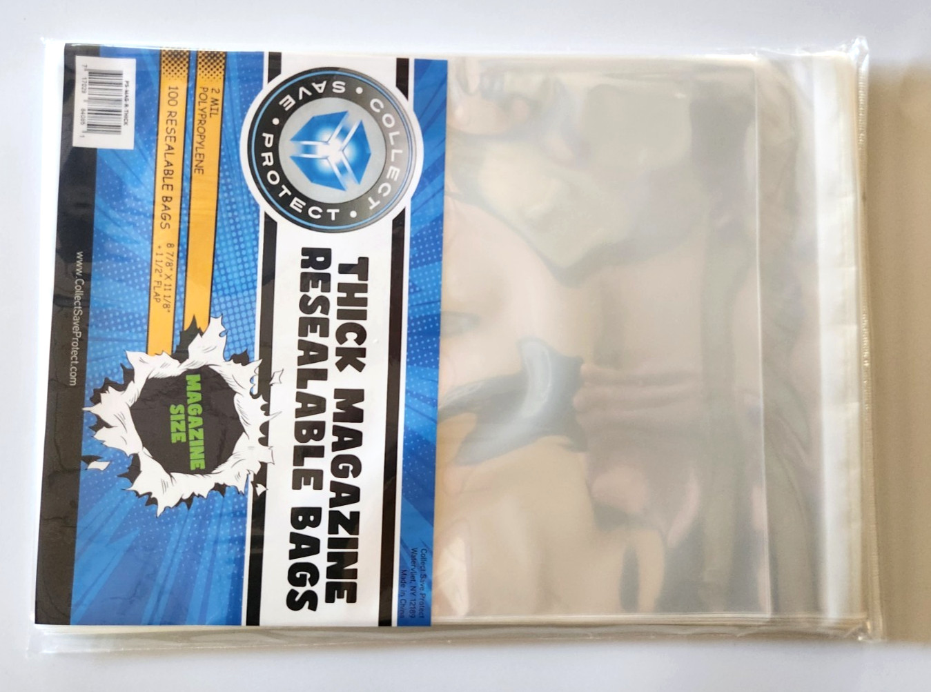 100 THICK Resealable Magazine Bag Protection Poly Sleeves Archival Quality 2 mil