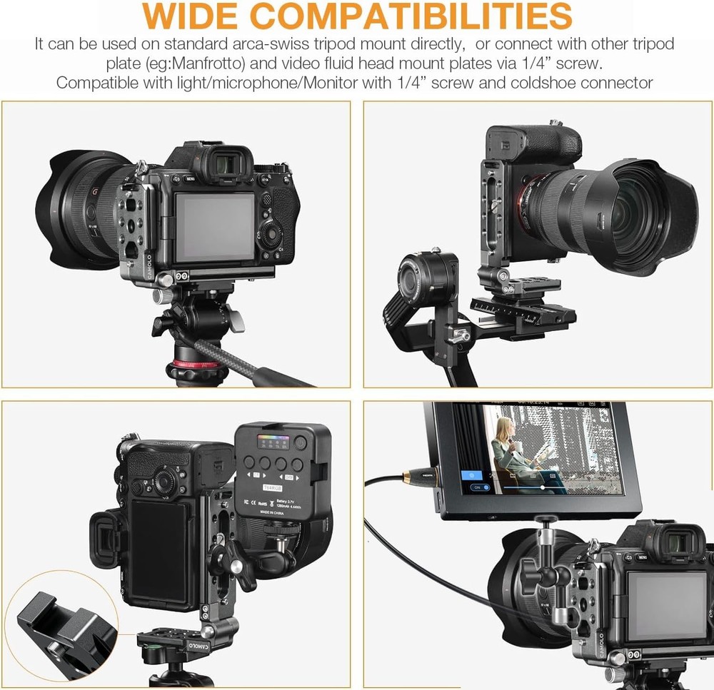 DSLR Camera L Bracket Arca Swiss Universal Camera Mount Quick Release Plate UK