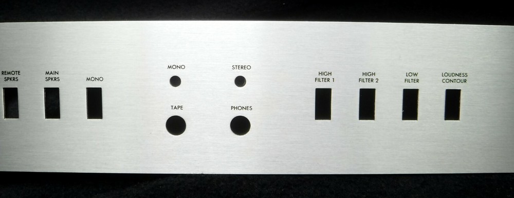 Fisher TX-2000 Solid State Amplifier upper Face Panel Insert NOS Original!