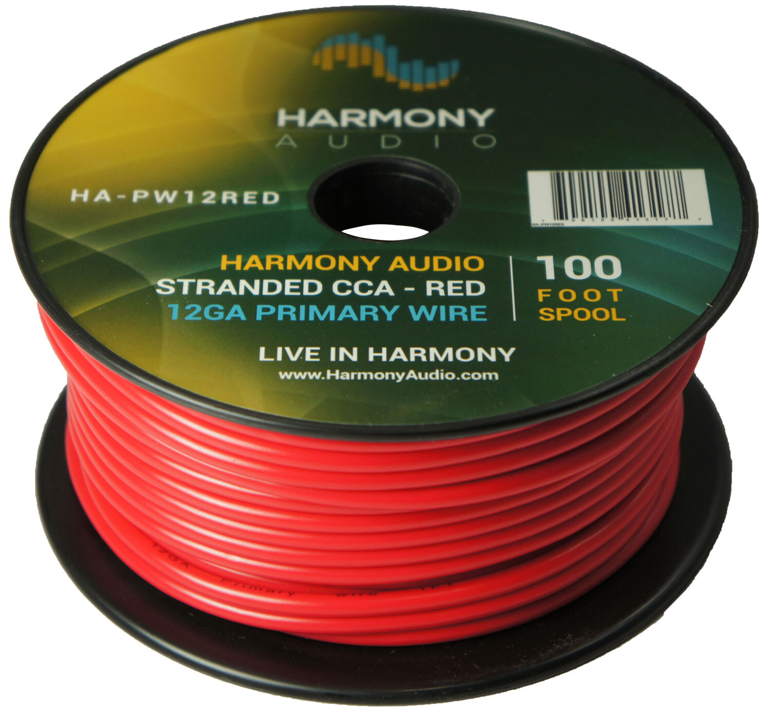 Harmony Car Primary 12 Gauge Power or Ground Wire 200 Feet 2 Rolls Red & Black