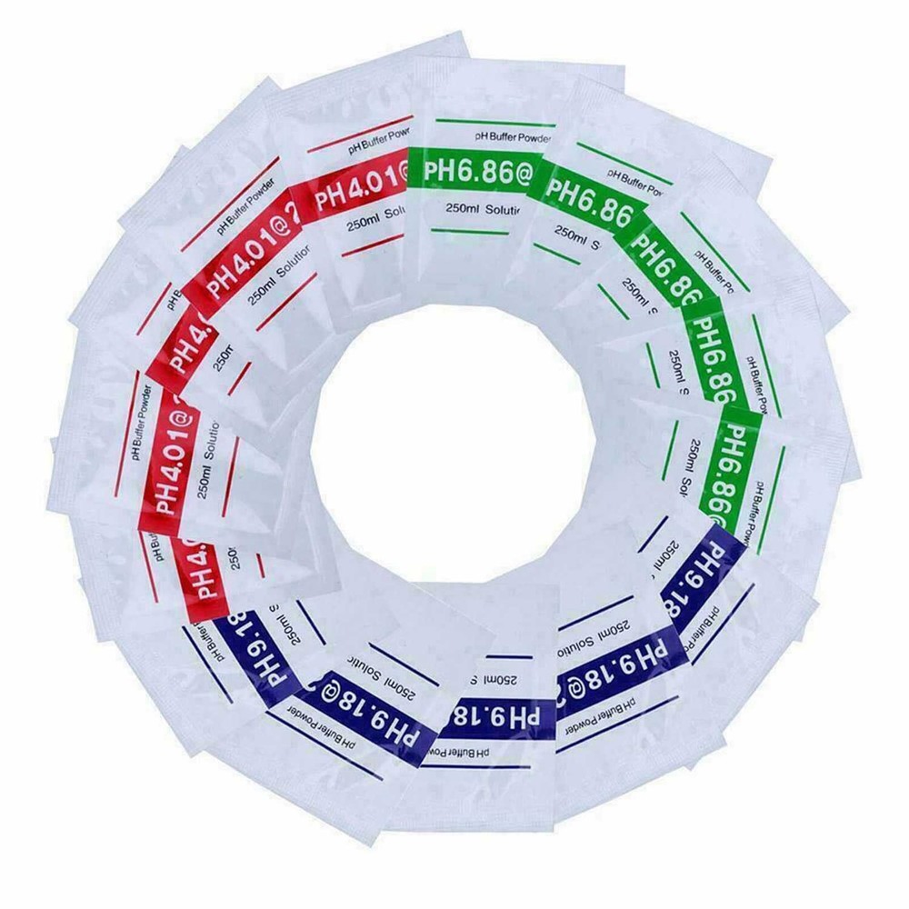 15 Pack pH Buffer Powder Calibration Solution 4.01 6.86 9.18 for Meter Tester