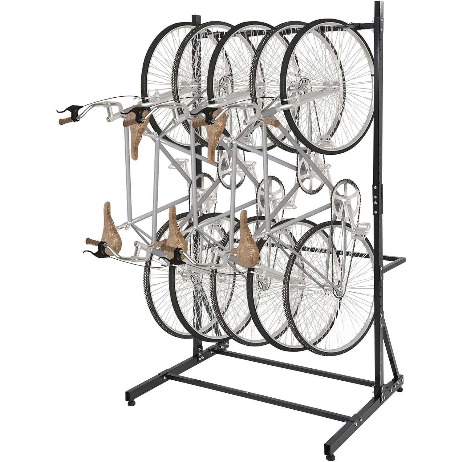 Bike Rack for 5 Bicycles Vertical Bike Storage Rack 300 LBS Adjustable Height