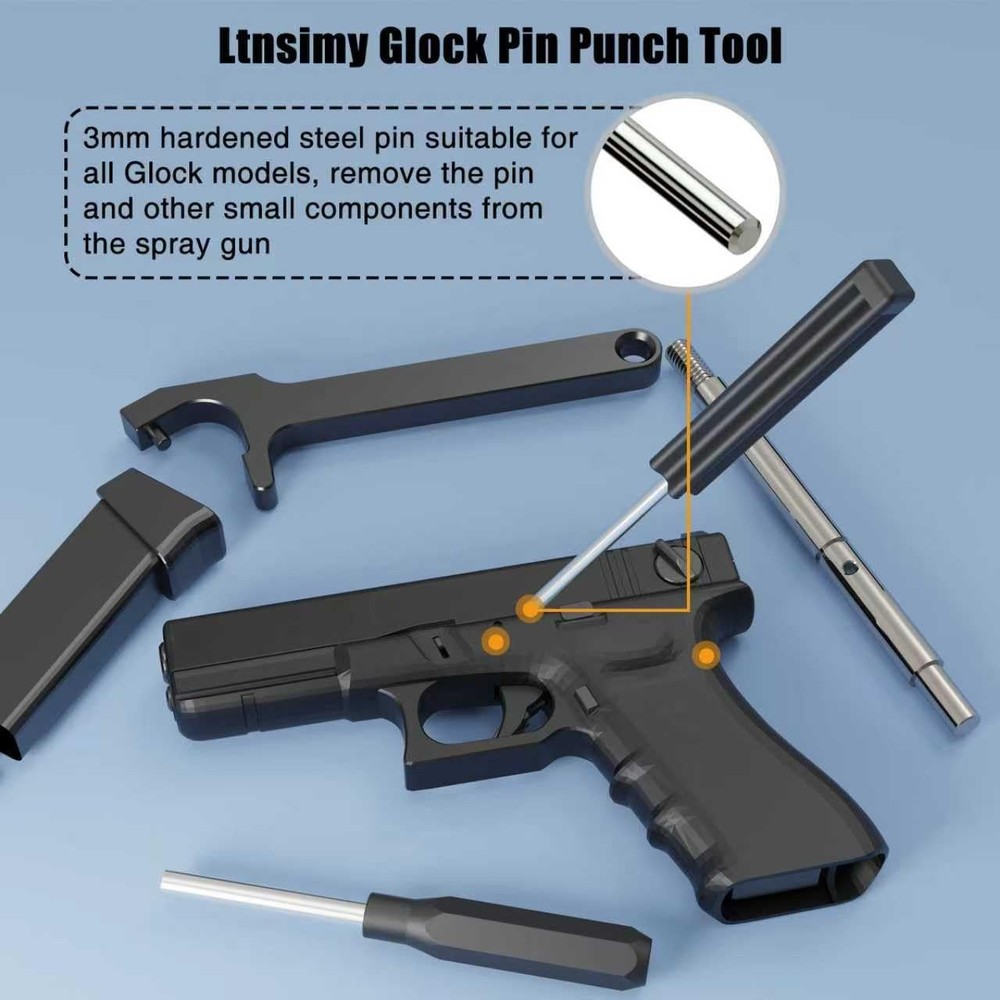 Tool Kit for Pistols with Storage Bag Front Sight Disassembly Tool