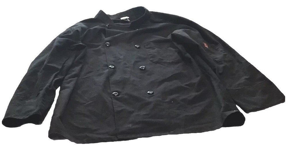 Chef Coat Black, Long Sleeve, M Size by Premium Uniforms