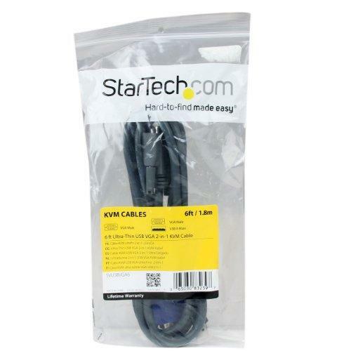 StarTech.com 6 ft Ultra-Thin USB VGA 2-in-1 KVM Cable (SVUSBVGA6)